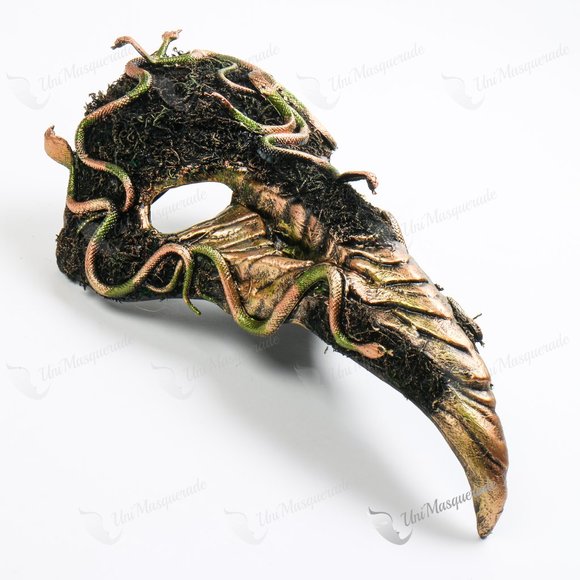 Medusa Snake Plague Dr. Long Nose Party Masquerade Mask - Picture 2 of 4